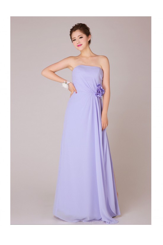 A-Line Strapless Long Chiffon Bridesmaid Dresses/Evening Dresses BD010556 A-Line Strapless Long Chiffon Bridesmaid Dresses/Evening Dresses BD010556
