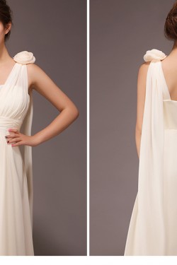 A-Line One-Shoulder Long Chiffon Bridesmaid Dresses/Evening Dresses BD010557