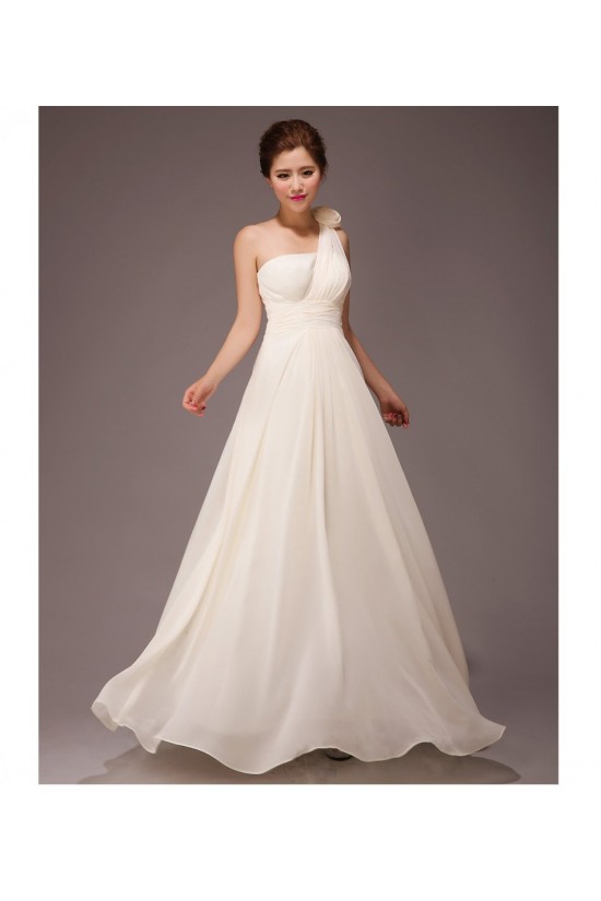 A-Line One-Shoulder Long Chiffon Bridesmaid Dresses/Evening Dresses BD010557 A-Line One-Shoulder Long Chiffon Bridesmaid Dresses/Evening Dresses BD010557