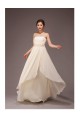 A-Line Strapless Long Chiffon Bridesmaid Dresses/Evening Dresses BD010560