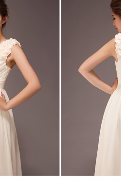 A-Line V-Neck Long Chiffon Bridesmaid Dresses/Evening Dresses BD010562