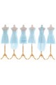 A-Line Short Blue Chiffon Bridesmaid Dresses/Evening Dresses BD010564