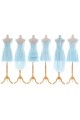 A-Line Short Blue Chiffon Bridesmaid Dresses/Evening Dresses BD010564