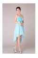 High Low Strapless Short Blue Chiffon Bridesmaid Dresses/Evening Dresses BD010566