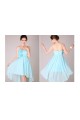 High Low Strapless Short Blue Chiffon Bridesmaid Dresses/Evening Dresses BD010566