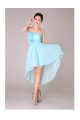 High Low Strapless Short Blue Chiffon Bridesmaid Dresses/Evening Dresses BD010566