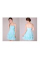 A-Line Strapless Short Blue Chiffon Bridesmaid Dresses/Evening Dresses BD010567