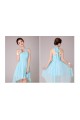 High Low Halter Short Blue Chiffon Bridesmaid Dresses/Evening Dresses BD010569