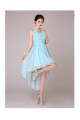 High Low Halter Short Blue Chiffon Bridesmaid Dresses/Evening Dresses BD010569