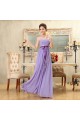 A-Line Strapless Long Purple Chiffon Bridesmaid Dresses/Evening Dresses BD010571