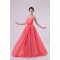 A-Line Strapless Long Chiffon Bridesmaid Dresses/Evening Dresses BD010573