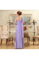 A-Line One-Shoulder Beaded Long Lilac Chiffon Bridesmaid Dresses/Evening Dresses BD010583