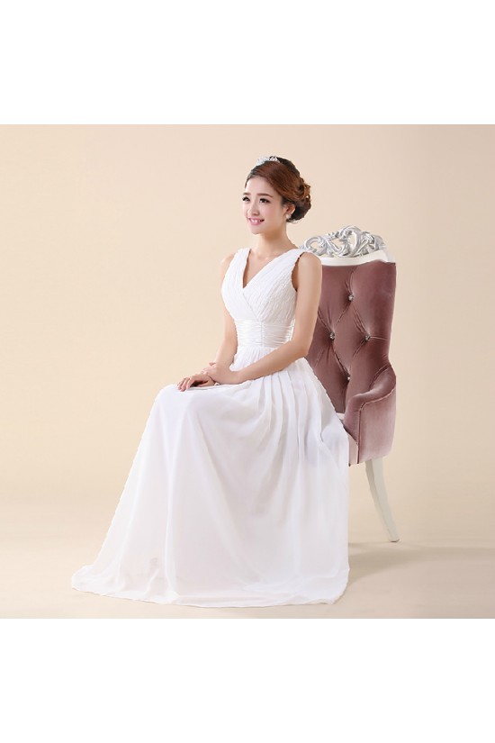 A-Line V-Neck Long Chiffon Bridesmaid Dresses/Evening Dresses BD010587 A-Line V-Neck Long Chiffon Bridesmaid Dresses/Evening Dresses BD010587