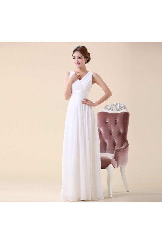A-Line V-Neck Long Chiffon Bridesmaid Dresses/Evening Dresses BD010587 A-Line V-Neck Long Chiffon Bridesmaid Dresses/Evening Dresses BD010587