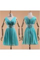 A-Line V-Neck Short Chiffon Bridesmaid Dresses/Evening Dresses BD010595