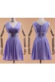 A-Line V-Neck Short Chiffon Bridesmaid Dresses/Evening Dresses BD010595