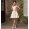 A-Line Strapless Short Bridesmaid Dresses/Evening Dresses BD010597