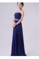 A-Line Strapless Long Blue Chiffon Bridesmaid Dresses/Evening Dresses BD010603