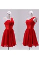 A-Line One-Shoulder Short Chiffon Bridesmaid Dresses/Evening Dresses BD010608