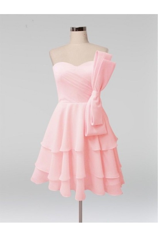 A-Line Short Pink Bridesmaid Dresses/Evening Dresses BD010609 A-Line Short Pink Bridesmaid Dresses/Evening Dresses BD010609