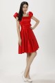 A-Line Short Red Satin Bridesmaid Dresses/Evening Dresses BD010611 A-Line Short Red Satin Bridesmaid Dresses/Evening Dresses BD010611