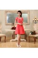A-Line Off-The-Shoulder Short Beaded Chiffon Bridesmaid Dresses/Evening Dresses BD010613