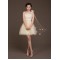 A-Line One-Shoulder Beaded Tulle Short Bridesmaid Dresses/Evening Dresses BD010617