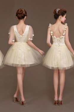 A-Line Short Tulle Bridesmaid Dresses/Evening Dresses BD010621