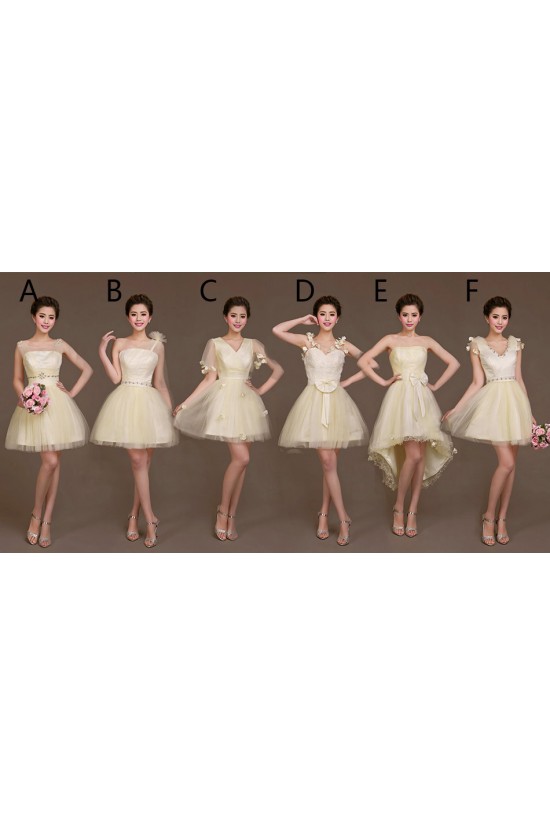 A-Line Short Tulle Bridesmaid Dresses/Evening Dresses BD010621