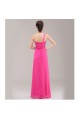 A-Line One-Shoulder Beaded Pink Chiffon Bridesmaid Dresses/Evening Dresses BD010623 A-Line One-Shoulder Beaded Pink Chiffon Bridesmaid Dresses/Evening Dresses BD010623