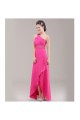 A-Line One-Shoulder Beaded Pink Chiffon Bridesmaid Dresses/Evening Dresses BD010623 A-Line One-Shoulder Beaded Pink Chiffon Bridesmaid Dresses/Evening Dresses BD010623