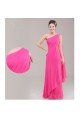 Sheath/Column One-Shoulder Beaded Chiffon Long Bridesmaid Dresses/Evening Dresses BD010626