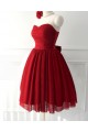 A-Line Sweetheart Short Red Bridesmaid Dresses/Evening Dresses BD010634
