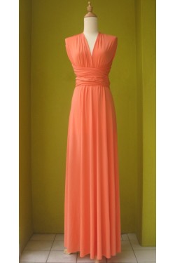 A-Line Long Chiffon Bridesmaid Dresses/Evening Dresses BD010635