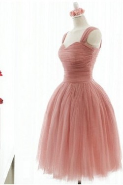 A-Line Short Tulle Bridesmaid Dresses/Evening Dresses BD010636