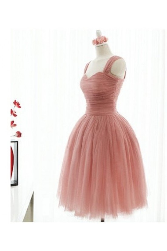 A-Line Short Tulle Bridesmaid Dresses/Evening Dresses BD010636