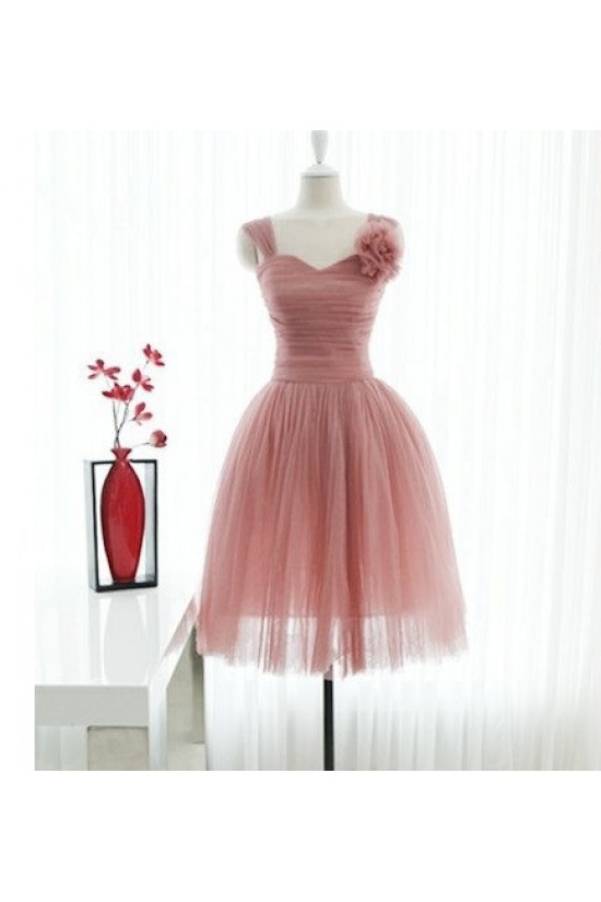 A-Line Short Tulle Bridesmaid Dresses/Evening Dresses BD010636