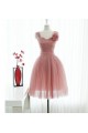 A-Line Short Tulle Bridesmaid Dresses/Evening Dresses BD010636