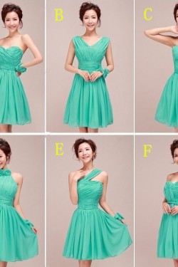 A-Line Short Chiffon Bridesmaid Dresses/Evening Dresses BD010637