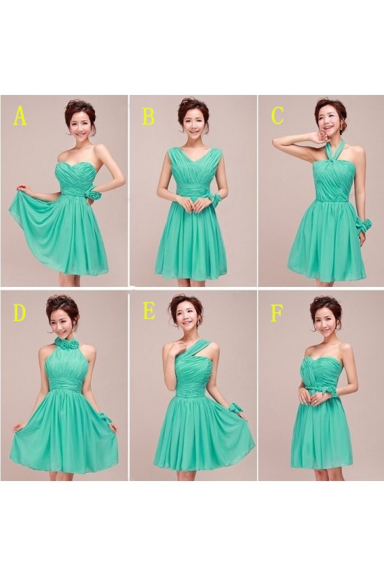 A-Line Short Chiffon Bridesmaid Dresses/Evening Dresses BD010637 A-Line Short Chiffon Bridesmaid Dresses/Evening Dresses BD010637
