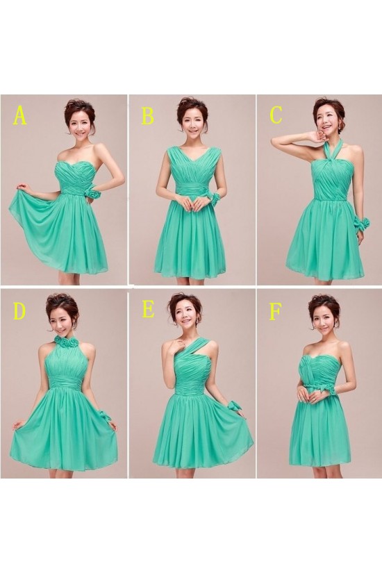 A-Line Short Chiffon Bridesmaid Dresses/Evening Dresses BD010637