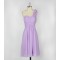 A-Line One-Shoulder Lilac Short Chiffon Bridesmaid Dresses/Evening Dresses BD010639