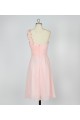 A-Line One-Shoulder Short Pink Chiffon Bridesmaid Dresses/Evening Dresses BD010640