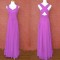 A-Line Long Purple Chiffon Bridesmaid Dresses/Evening Dresses BD010645