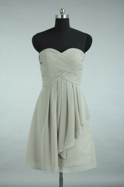 A-Line Sweetheart Short Chiffon Bridesmaid Dresses/Evening Dresses BD010651