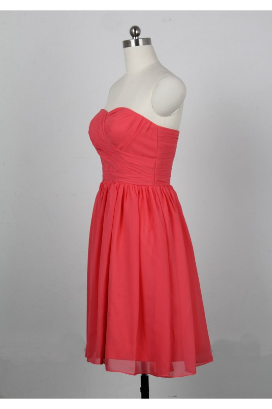 A-Line Sweetheart Short Blue Chiffon Bridesmaid Dresses/Evening Dresses BD010653 A-Line Sweetheart Short Blue Chiffon Bridesmaid Dresses/Evening Dresses BD010653