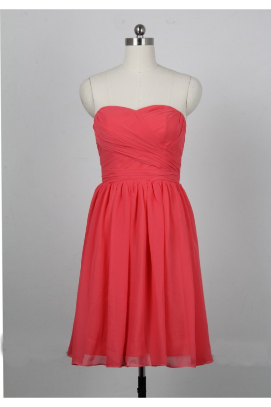 A-Line Sweetheart Short Blue Chiffon Bridesmaid Dresses/Evening Dresses BD010653 A-Line Sweetheart Short Blue Chiffon Bridesmaid Dresses/Evening Dresses BD010653