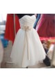 A-Line Strapless Short Satin and Tulle Bridesmaid Dresses/Evening Dresses BD010654 A-Line Strapless Short Satin and Tulle Bridesmaid Dresses/Evening Dresses BD010654