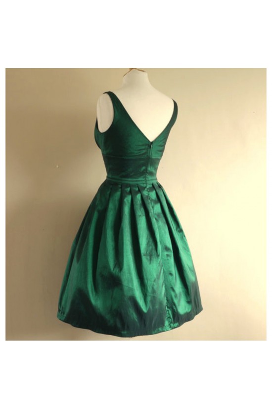 A-Line Short Green Bridesmaid Dresses/Evening Dresses BD010655