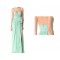 Sheath/Column Sweetheart Long Green Chiffon Bridesmaid Dresses/Evening Dresses BD010657